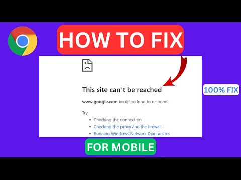 This Site Can't Be Reached Problem In Chrome In Mobile (2024)