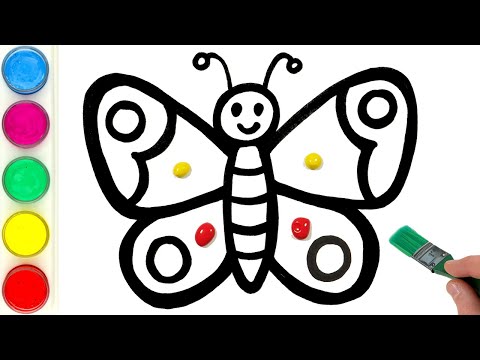 Butterfly Animals Drawing, Painting, Coloring for Kids and Toddlers | Learn Insects Together