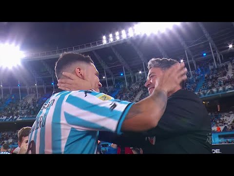 Abrazo entre Juanfer y Muñeco Gallardo | Racing vs River Plate