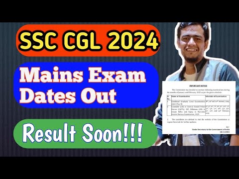 SSC CGL 2024 Mains Exam Date Out!! #ssc #cgl2024 #cgl