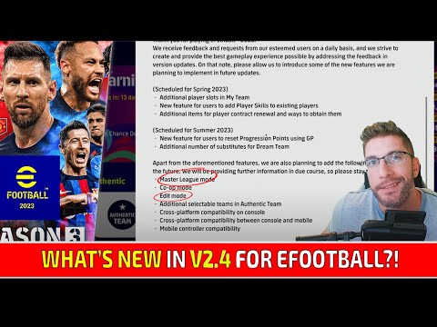 [TTB] WHAT'S NEW IN V2.4 FOR EFOOTBALL?! - EVERYTHING THATS BEEN ADDED, MASTER LEAGUE CHAT, & MORE!