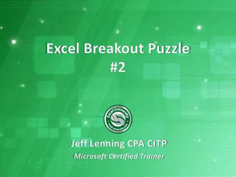 Excel Breakout Puzzle #2