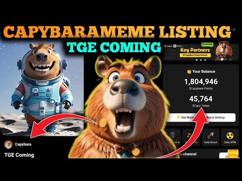 Capybara TGE Coming |  Capybarameme bot Listing Confirmed| capybara bot withdraw  || CapybaraMeme