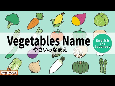 Learn Vegetables Name | Video for Kids 【英語と日本語】野菜のなまえをおぼえよう！英語知育アニメ