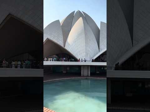 The Lotus Temple is Baháʼí House of Worship located in New Delhi, resembling a giant lotus flower!