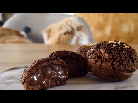 chocolate Cream Puffs | Crunchy | Custard