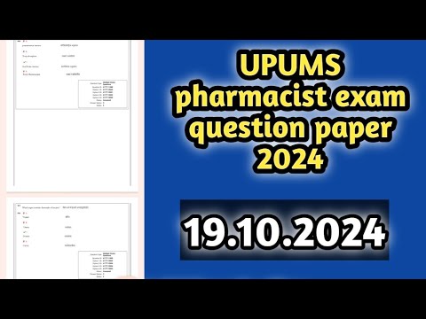 UPUMS pharmacist exam question paper 2024#answer key of UPUMS pharmacist exam 2024#pharmamcq