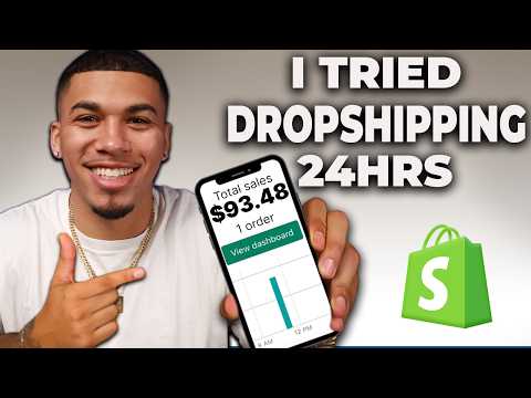 I Tried Dropshipping For 24 Hours (FIRST SALE IN ONE HOUR!)