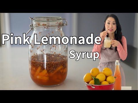 Pink Lemonade Syrup: Perfect for Cocktails and Mocktails~Refreshing Summer Drink