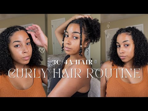 3C/4A Curly Hair Routine || in depth tutorial