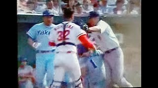 1993ヤクルトスワローズ公式戦ハイライト9　池山VS西山大乱闘