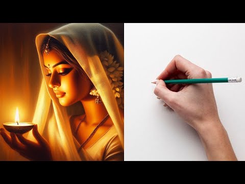 Diwali Drawing || Deepavali Drawing || Easy Drawing of Diwali @SketchbookbyAbhishek