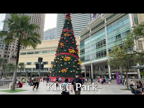 Discover Christmas Decorations in KLCC Park -4K Video-