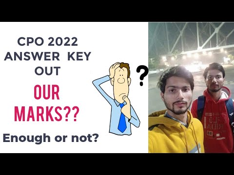 SSC CPO 2022 Answer Key Out Our Marks??? #cpo #mts #cgl