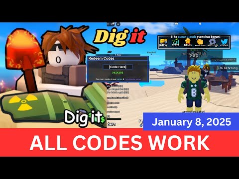 *ALL Codes Work* Dig it ROBLOX, January 8, 2025