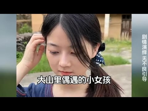 大山里偶遇的小女孩，被这个善良又好看的女孩吸引了 #农村生活