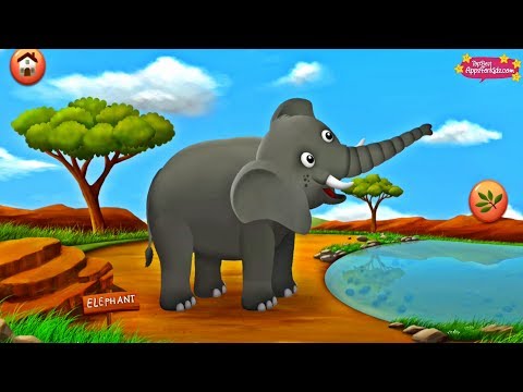 Feeding 10 Safari Animals 🐘 Learning App & Story for Kids 🦁