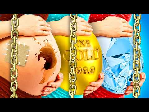 Rich VS Broke VS Giga Rich Pregnant in Jail Moments Are So Funny! *Amazing Hacks* by CoCoGo!