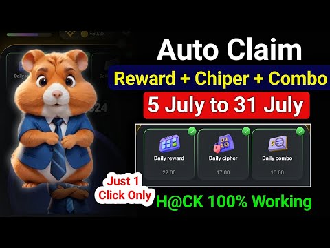 Hamster Kombat Chiper+Combo H@@K Auto Claim 5 July to 31 July | Hamster kombat Updates