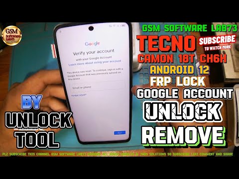 How to FRP bypass Tecno Camon 18T|Tecno CH6H Google Account Bypass by Unlock Tool |Android 11,12