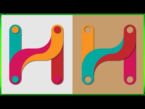 Create a Colorful Letter Logo in Illustrator | Letter H