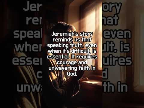 1 Minute Lesson of Jeremiah - Jeremiah obeyed God's call