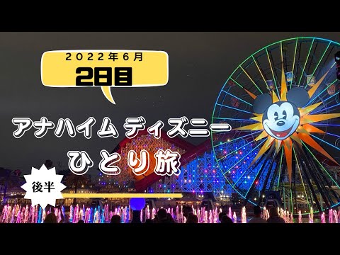 【VLOG】2022年6月アナハイムディズニーひとり旅③〜2日目後半