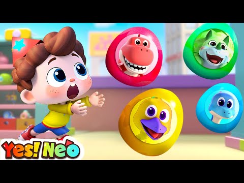 Humpty Dumpty Grocery Store | Dinosaurs Song, Surprise Eggs | Nursery Rhymes & Kids Songs | Yes! Neo