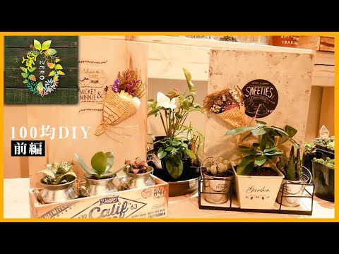 【100均DIY】ダイソーの商品だけでガーデニング雑貨作っておしゃれに観葉植物を植えてみた（前編）