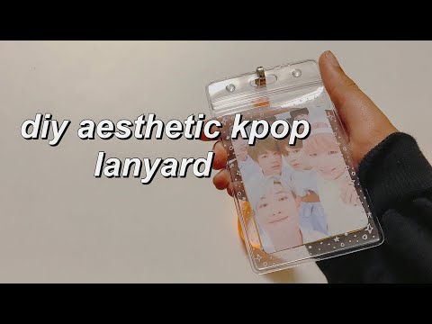 decorating my school lanyard | diy kpop lanyard | ugly school lanyard transformation | aesthetic diy