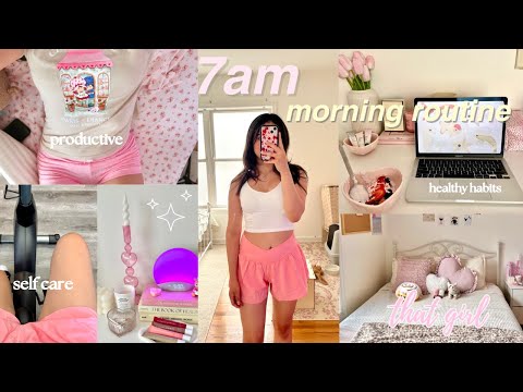 7am morning routine 🍵🌟 healthy habits, productive vlog, self care