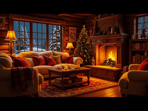 The Best Instrumental Christmas Music with Fire Sounds🎄Merry Christmas 2025🎅🏼Christmas Fireplace