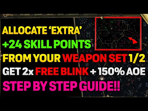 HOW & WHERE To Allocate ALL Your 24 Weapon Set Points! | 2x FREE Blink + Auto Cast & AOE!