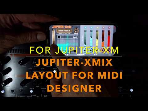 JUPITER-Xmix for MIDI Designer iOS and Roland Jupiter-Xm