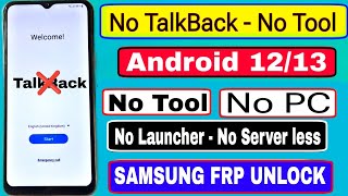 Finally New Trick 2024 || Samsung Frp Bypass Android 14 Without Pc | Talkback Not Working - No Tool