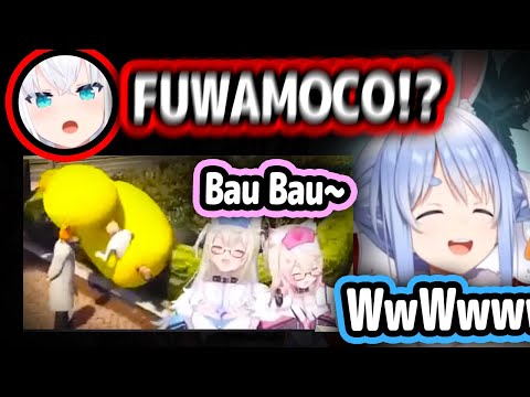 Pekora Reacts To Clip Of FuwaMoco Crashing Out In The Duck Mobile and Fubuki Scolding Them【Hololive】