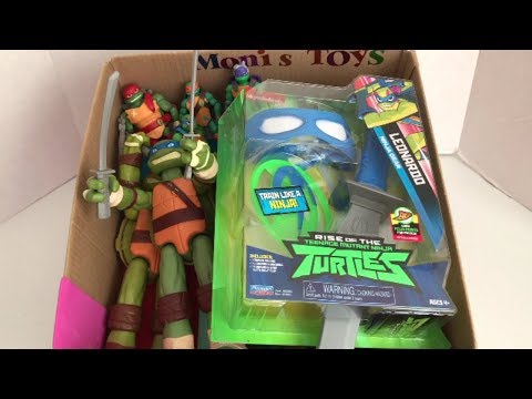 Box of Toys with Names Unboxing Leonardo Combat Gear Rise of the Teenage Mutant Ninja Turtles