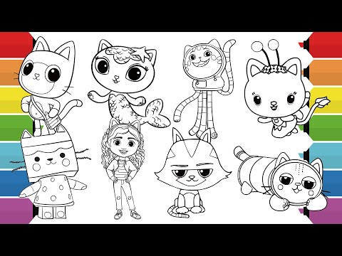 Gabby's Dollhouse & Friends Coloring Pages