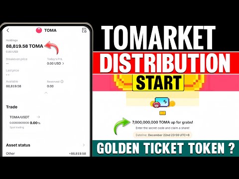 $TOMA Token Distribution Start | Golden Ticket Token Receive | $TOMA Token Sell Method