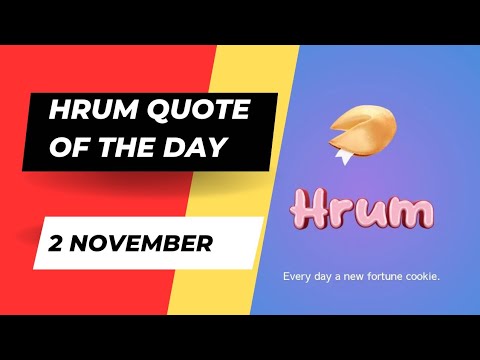 Hrum Quote of the Day 2 November | Quote of the day Hrum |Hrum Quote Of The Day Answer