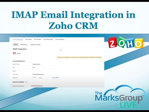 IMAP Email Integration In Zoho CRM