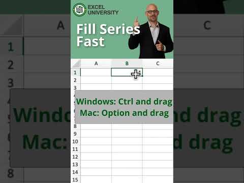 Fill A Series FAST! #excel #exceltips #spreadsheet #shorts