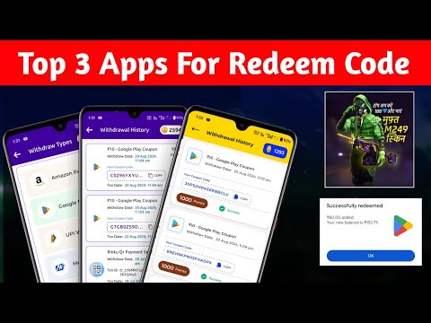 Top 3 Apps For Google Play Redeem Code | Free Redeem Code App | Google Play Redeem Code App