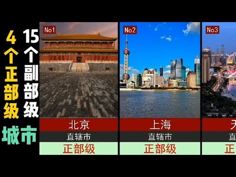 全国4个正部级、15个副部级城市，你知道都是哪吗？