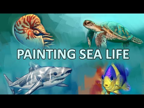 🐠 How to Paint Ocean Animals 🐠 Tutorial + Timelapse + Clip Studio Paint