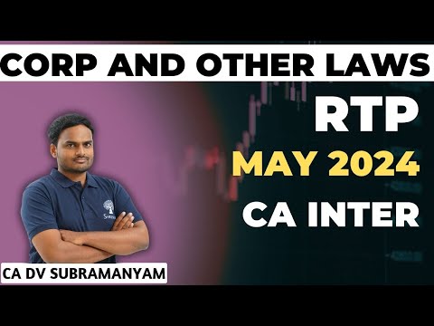 RTP MAY 2024 | REVISION TEST PAPER | CA INTER LAW RTP | MAY 2024 EXAMS