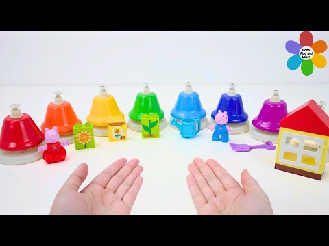 Rainbow Learning Musical Bells - Fun educational preschool toy video for kids