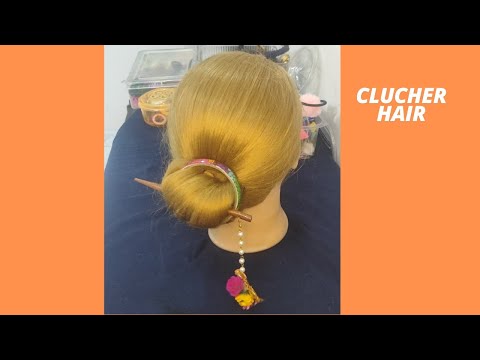 Small Bangal Hair style for Girl|चुडियों से बनाये आसान हेयरस्टाइल |Bun hairstyle|#judabun #clucher,