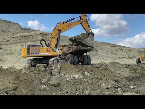 Liebherr 974 Excavator & Caterpillar 325B Loading Caterpillar 773 Dumper - Sotiriadis - Labrianidis