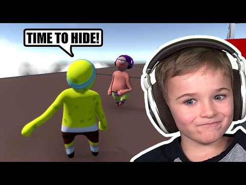 SPONGEBOB & PATRICK Epic HIDE and SEEK in HUMAN FALL FLAT